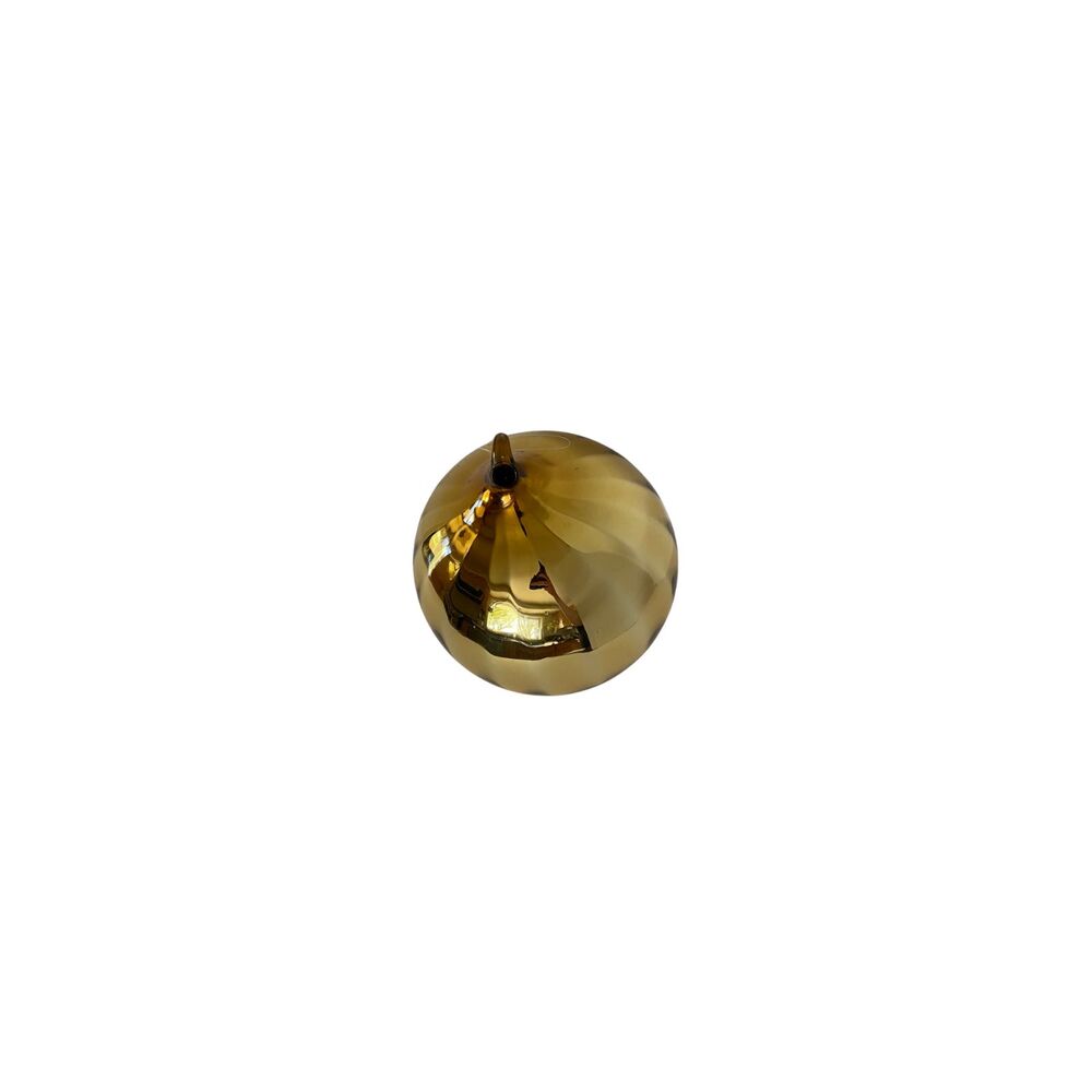 Dept 56 Optic Mercury Glass Gold Ribbed Ball Ornament 9" Decor